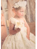 One Shoulder Ivory Rosette Flower Girl Dress One Shoulder Ivory Rosette Flower Girl Dress